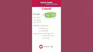 Surface area & volume of cuboid with example. #shorts