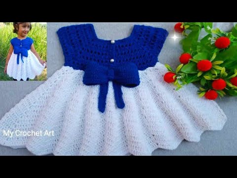 beautiful crochet frock bnaye 3 se 5 saal ke bacche ke liye part 3  @dipakshboutiquecrochetcraft - YouTube