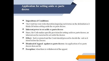 Drafting of an Application for setting aside ex parte decree by Rahul Arora