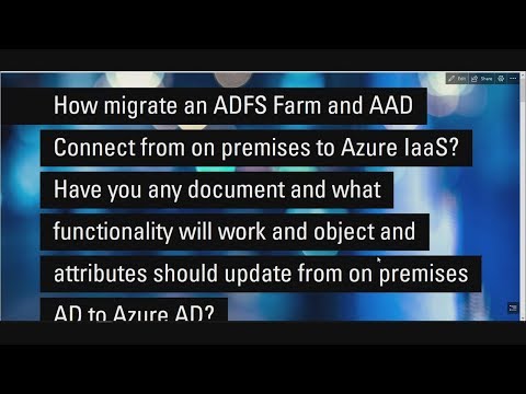 Moving ADFS and AAD Connect to Azure IaaS