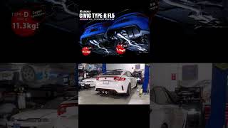 TOMEI ExpremeTi Dual Muffler ---Evasive Motorsports Civic Type-R FL5 #shorts #civic #fl5