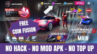 NO HACK CARA MENDAPATKAN COIN FUSION GRATIS ASPHALT 8 AIRBORNE screenshot 1