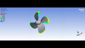 Boat Propeller, ANSYS MECHANICAL - PART #10, Total Deformation Vectors