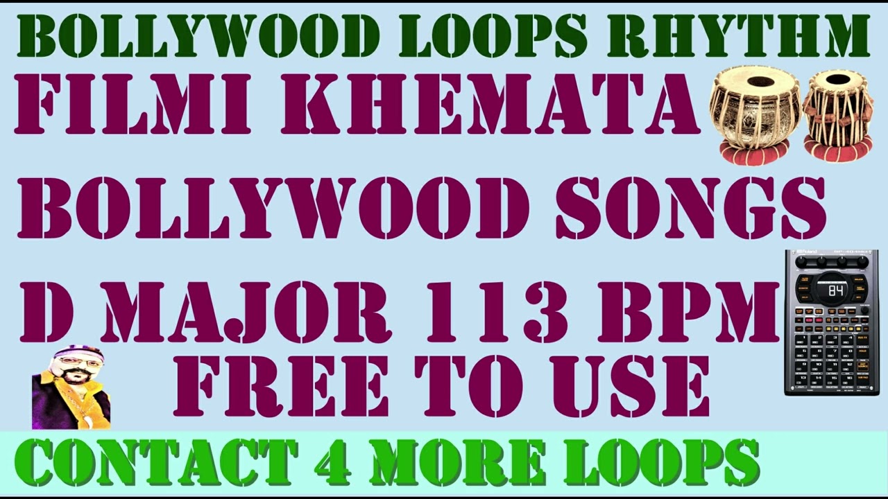 Filmi Khemta Taal Bollywood Songs Scale D | By Paraag Free 2 use | Leave a Comment for more Loops |
