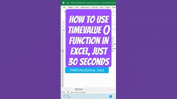 🚀 Master the TIMEVALUE() Function in Excel! 🕒