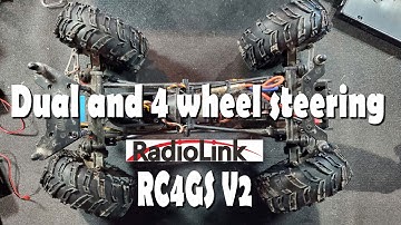 Setting up dual and 4 wheel steering on RadioLink RC4GS V2