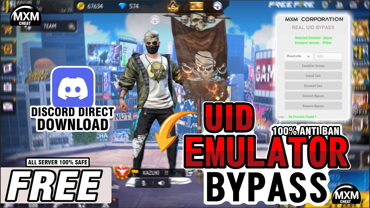 FREE UID EMULATOR BYPASS | UID BYPASS | FREE FIRE UID EMULATOR BYPASS | BYPASS UID ANTIBAN PC BYPASS
