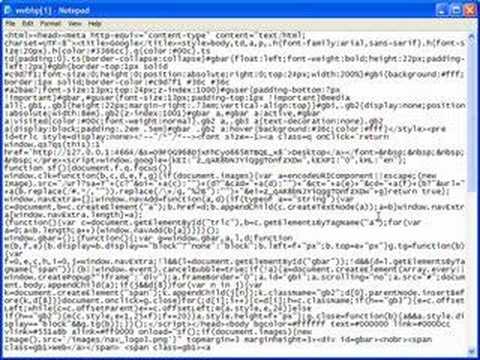 View the source code (HTML) for a web page in IE7