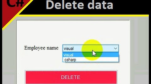 C# & MySql :  Delete data from database table using windows application form