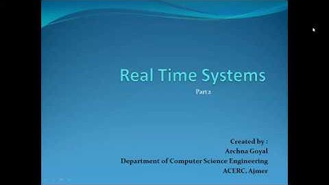 Introduction of Real Time System Part 2