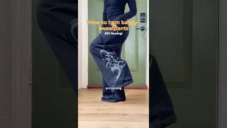 How to hem baggy sweatpants in 1 min (NO Sewing!!)