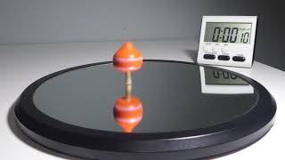 DRAFT Orange Wooden Spinning Top Doesn't Sleep and Falls Off the Table at 0:25