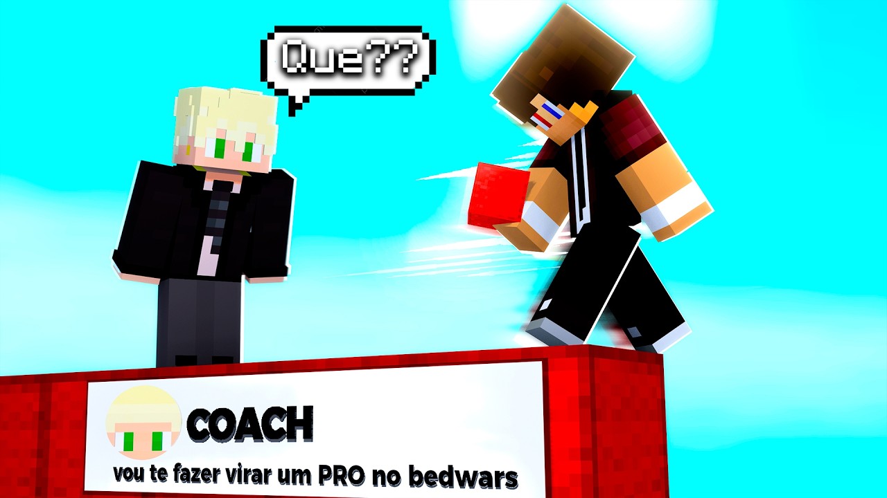 Contratei um TOP LEVEL pra me ENSINAR a JOGAR BEDWARS...