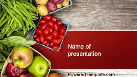 Fruit and Veg PowerPoint Template by PoweredTemplate.com