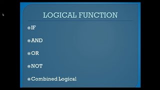 LOGICAL FUNCTION - IF, AND, OR, NOT MS Excel Tutorial by CFA GOPAL VERMA
