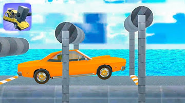 Crash Master 3D-All Failed Levels Yellow Muscle Car Android-iOS Gameplay