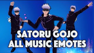 Satoru Gojo Dances All Music Emotes (That we Have) - FORTNITE -Jujutsu Kaisen