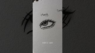 How to draw Eyes✏️ (happy & sleepy) #drawing #tutorial #howtodraw #sketch #art #shorts