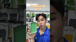 Sơn cát màu terrazzo cho bề mặt sàn phẳng đẹp, không mối nối #soncatmau #sonepoxy