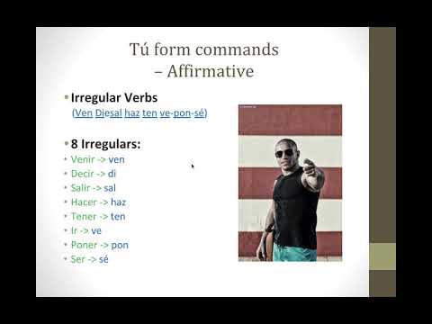 Affirmative & Negative Tu Form Commands