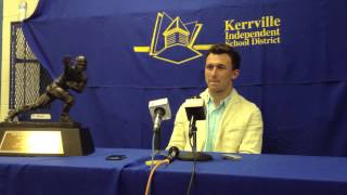 Johnny Manziel returns to Kerrville press conference