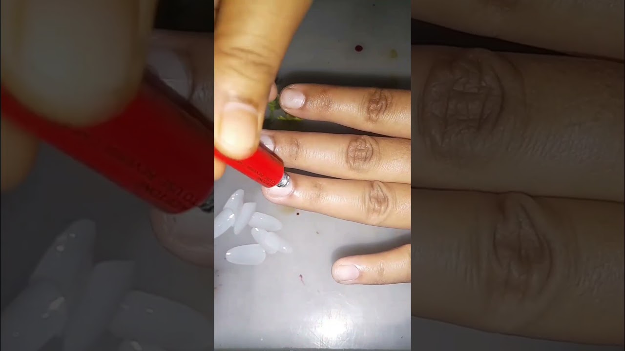 10RS Nail Extensions 💅 At Home #shorts #nails #nail