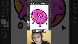 Adobe illustrator Tutorial New | Beginner Vs Pro #illustratortips #illustratortutorial #shorts