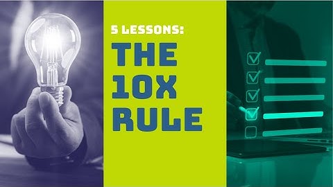 5 Lessons from: The 10X Rule by Grant Cardone