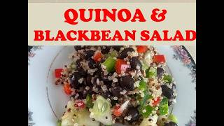 How to make QUINOA AND BLACKBEAN SALAD, Step by step process to make this nutritious salad.