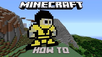 Minecraft: ~8 Bit~ HOW TO : Mortal Kombat Scorpion ( Tutorial ) /W Killerkev