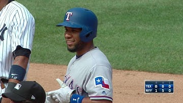 TEX@NYY: Andrus rips a RBI double into left field
