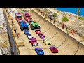 Gta v new super epic mega ramp challenge heroes and sport cars 