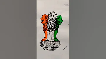 Satyamev Jayate logo ka Chitra painting#short #video 🇮🇳🇮🇳