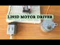 L293D Motor Driver Control of DC and Stepper Motors with Arduino.