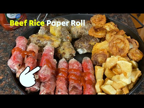 Easy Beef Rice Paper Rolls Using Cuisinart Electric Fondue Pot @ Cooking Gizmos