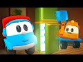 Leo the Truck &amp; a flashlight. Funny stories for kids. Cars &amp; toys. Leo the Truck cartoons for kids.