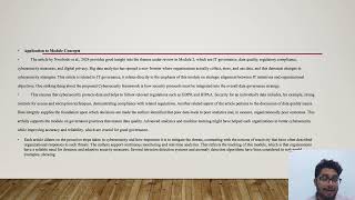 Article Analysis & Presentation Assignment By Arsalan Nizami Mohammed