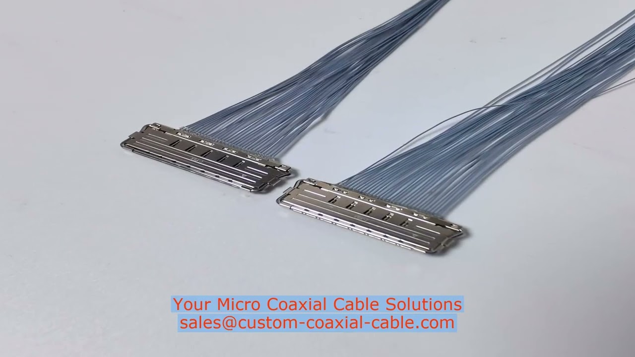 ultrasound probe micro-coax LSZH halogen‑free I-PEX 20455-040E-12-S coaxial connector types Plug-in