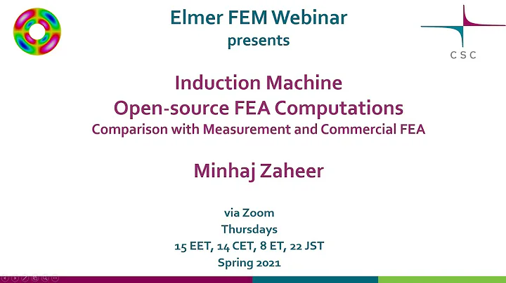 Elmer FEM Webinar - Induction Machine Computations