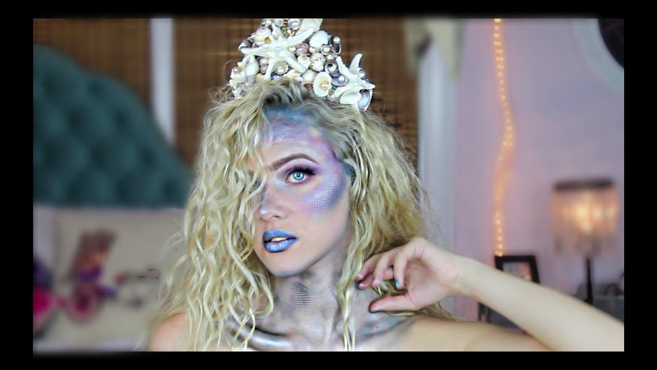 EASY Mermaid Hair, Makeup & Crown Tutorial ☆