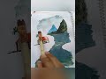 Watercolour scenery art# subscribe now#easy acrylic painting#shorts#acrylicpainting#