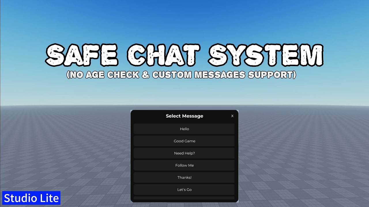 Safe Chat System | Studio Lite Tutorial - YouTube