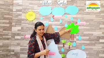 Water Cycle explanation for kids/ Kindergarten teaching by Adhyayan School Jodhpur