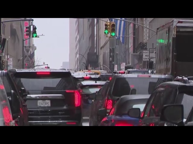 Traffic Gridlock In Midtown As Biden Visits Nyc