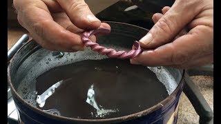 Making a Copper Bracelet - Red Patina