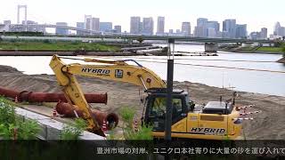 有明親水海浜公園砂浜工事2025年10月12日撮影   HD 1080p