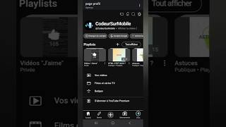 page profil YouTube (partie 2) en html et css #html #css #débutant #autodidacte #CodeurSurMobile