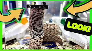 1st Coin Pusher Ever, High Stakes Coin Pusher With Interactive Slot Machine (you Can Win From Too)!