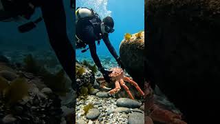 Catching A Giant King Crab Underwater  4kwildlife fishing crab