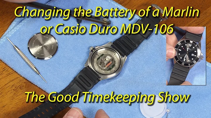 Battery Change for the Casio MDV-106 Duro (Marlin) Watch